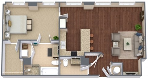 Soho 6 Floor Plan at Metro67, Tennessee